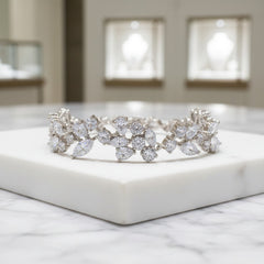 Cubic Zirconia Collection - Glitzy Sparkle Bracelet - CZBRA14