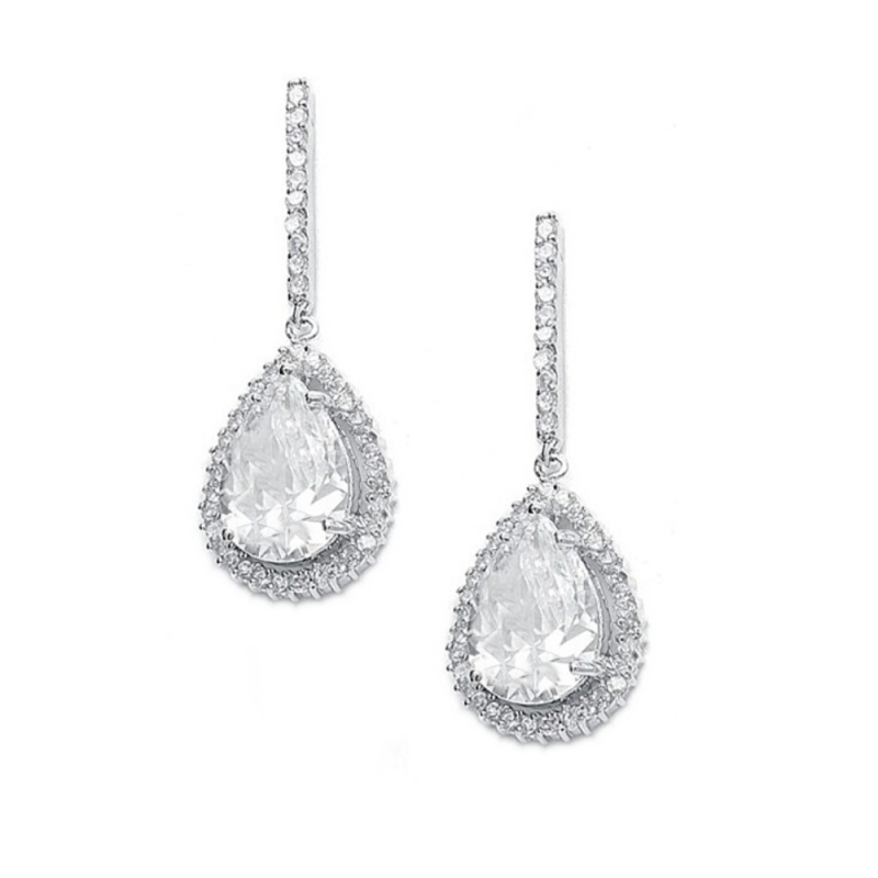 CUBIC ZIRCONIA COLLECTION - CHIC BEJEWELLED EARRINGS - CZER372