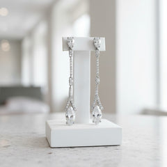 Cubic Zirconia Collection - Dainty Sparkle Earrings - CZER374