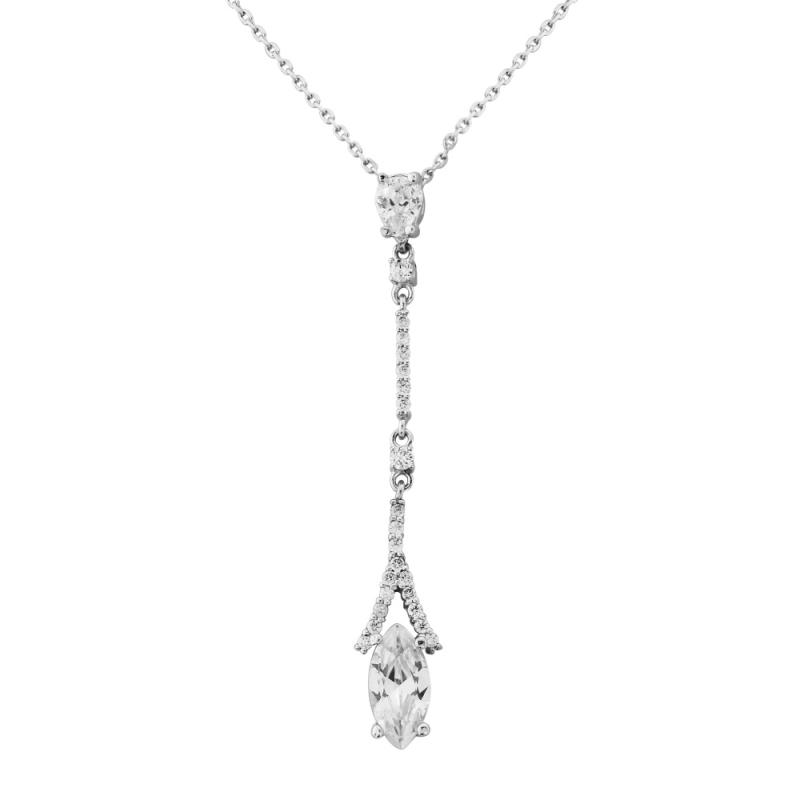 CUBIC ZIRCONIA COLLECTION - DAINTY SPARKLE NECKLACE - CZNK40