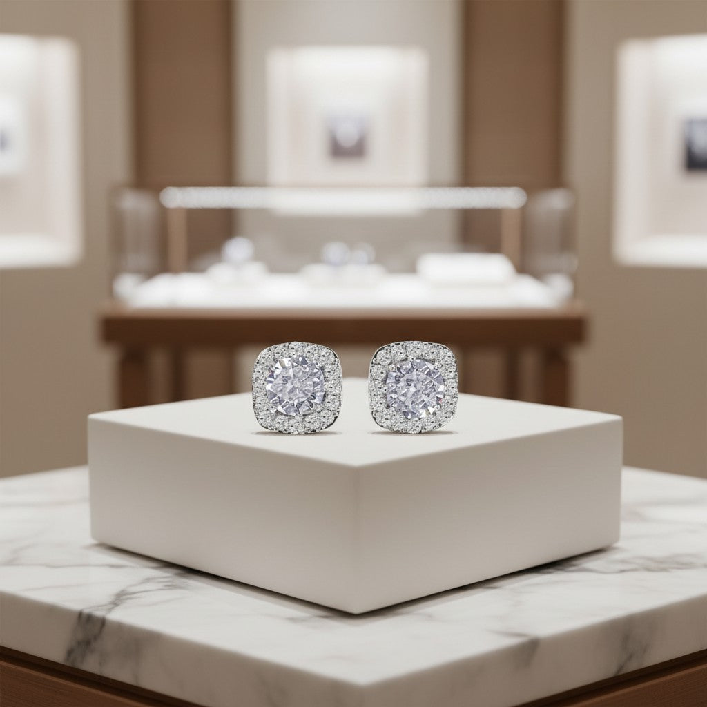 Cubic Zirconia Collection - Chic Stud Earrings - CZER376