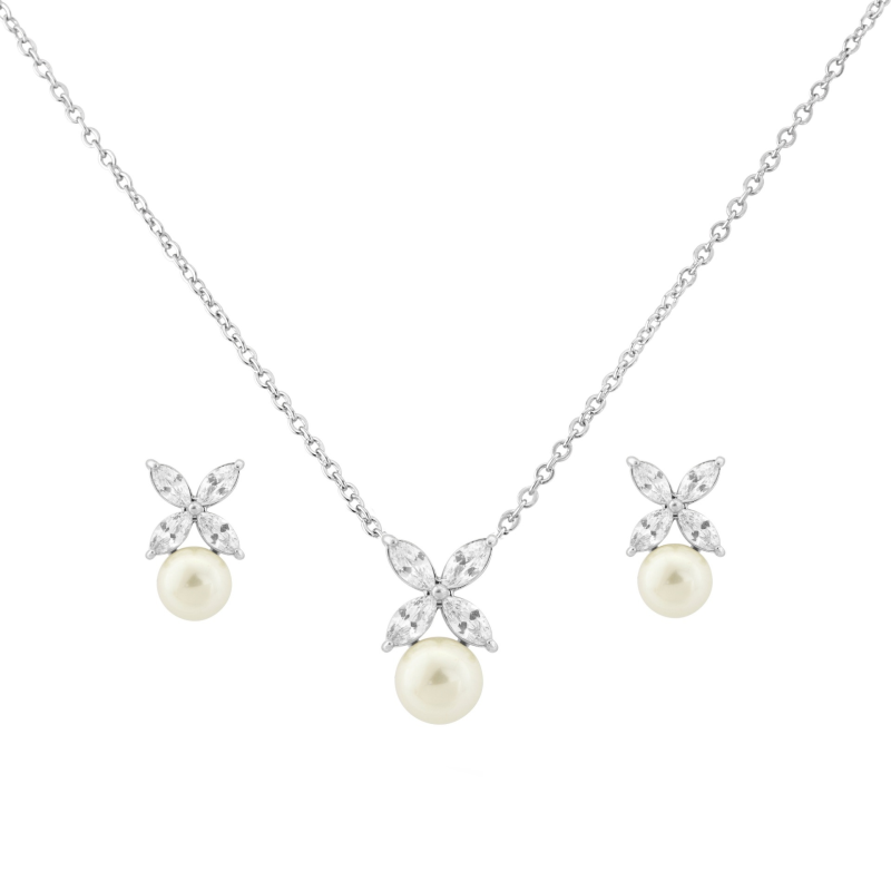 Cubic Zirconia Collection - Simply Chic Necklace Set - CZNK45