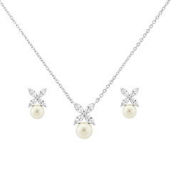Cubic Zirconia Collection - Simply Chic Necklace Set - CZNK45