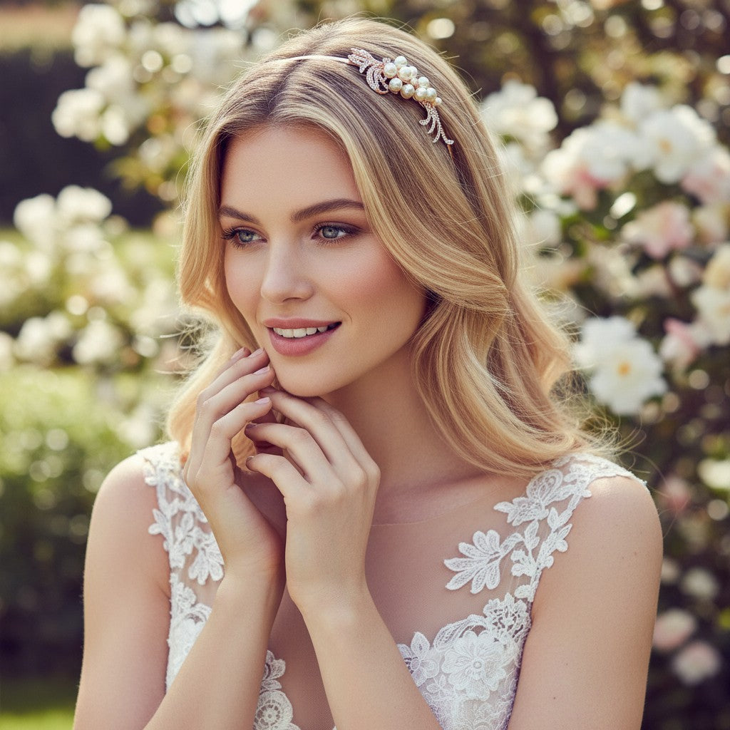 Chic Pearl Headband - AHB 1 GOLD