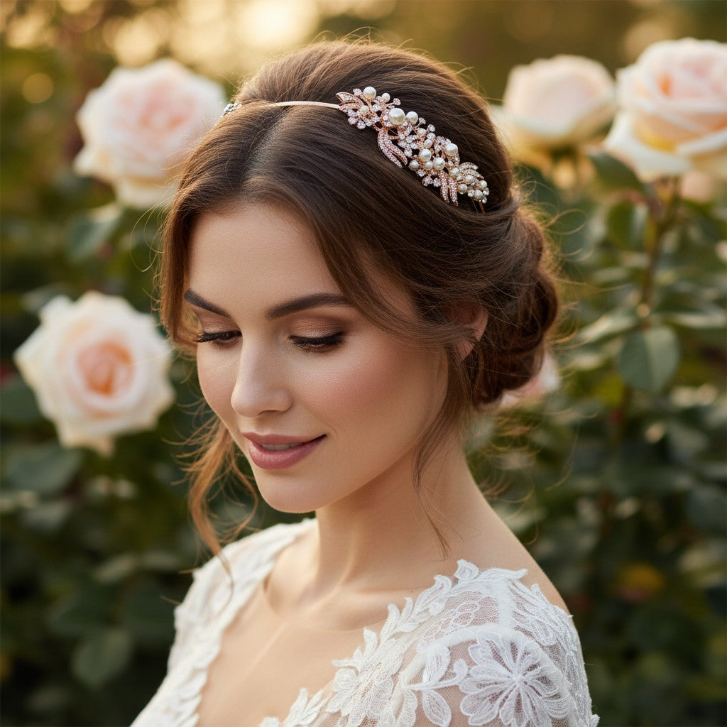 Glam Gatsby Style Comb - (Rose Gold) HC151