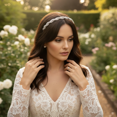 ATHENA COLLECTION - CRYSTAL TWIST HEADBAND - SILVER