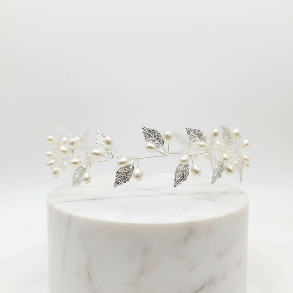 ATHENA COLLECTION - VINE OF PEARLS - SILVER HP228
