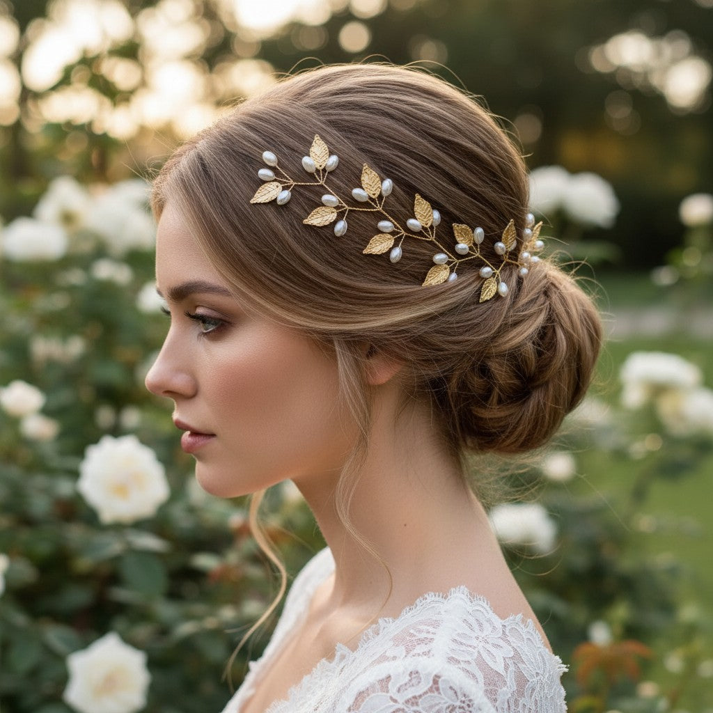 ATHENA COLLECTION - VINE OF PEARLS - HP228 GOLD
