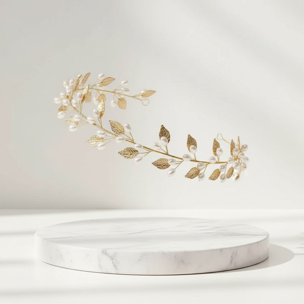 ATHENA COLLECTION - VINE OF PEARLS - HP228 GOLD