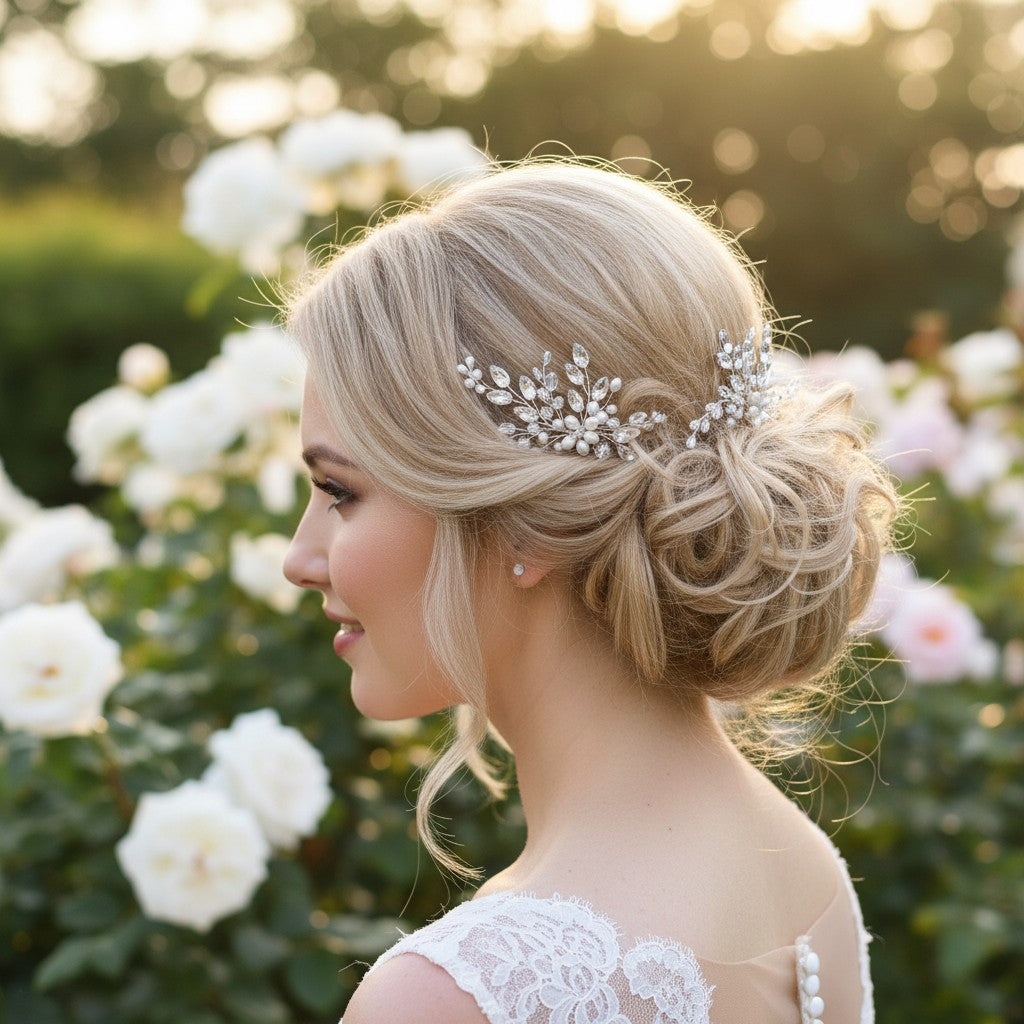 ATHENA COLLECTION - LUXE PEARL HAIR PIN - PIN84 SILVER