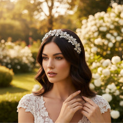 ATHENA COLLECTION - CRYSTAL LUXE HEADBAND - AHB258 SILVER
