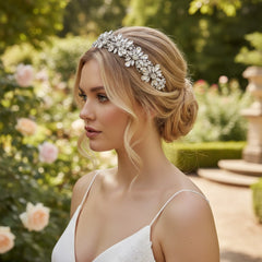ATHENA COLLECTION - CRYSTAL LUXE HEADBAND - AHB258 SILVER