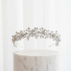 ATHENA COLLECTION - CRYSTAL LUXE HEADBAND - AHB258 SILVER