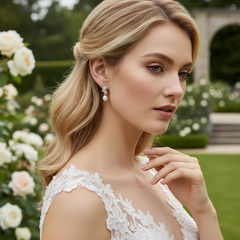 GRACEFUL 925 NATURAL PEARL EARRINGS - CZER515 (SILVER)
