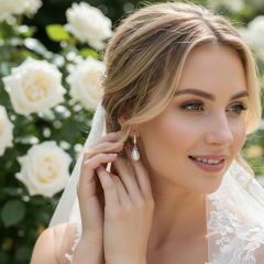 CUBIC ZIRCONIA COLLECTION -GLAM ROSE GOLD EARRING COLLECTION - RG