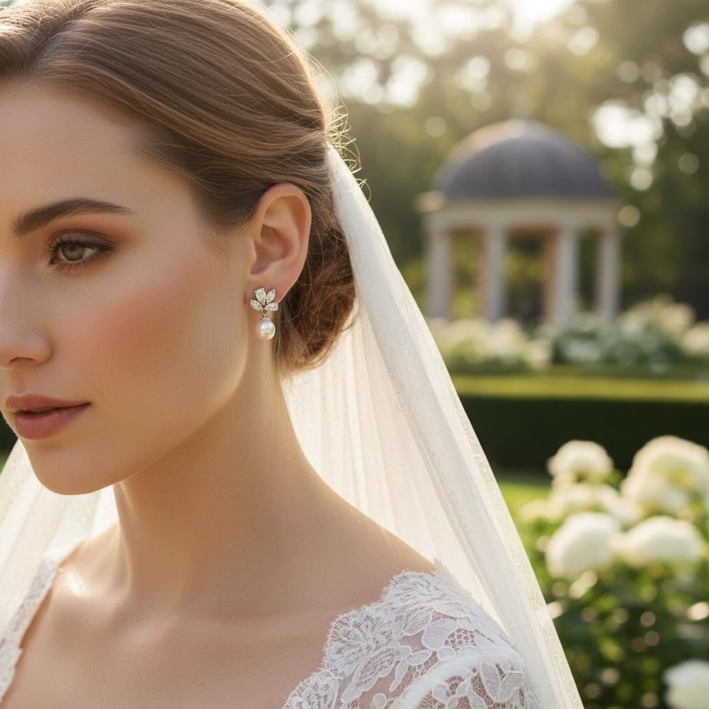 CUBIC ZIRCONIA COLLECTION - REFINED ELEGANCE EARRINGS -CZER955 SILVER