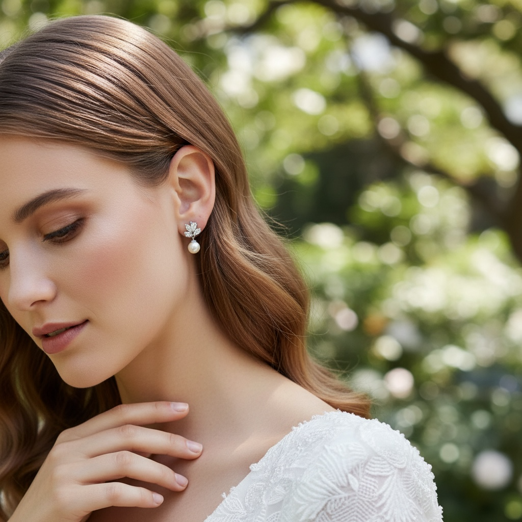CUBIC ZIRCONIA COLLECTION - REFINED ELEGANCE EARRINGS -CZER955 SILVER
