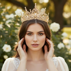 ATHENA COLLECTION - CELESTE SPARKLE TIARA - AHB240 CHAMPAGNE