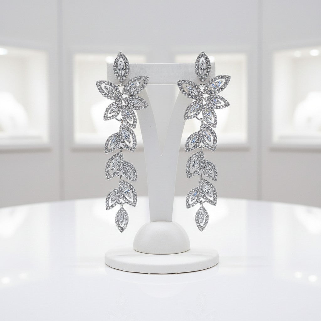 CUBIC ZIRCONIA COLLECTION - CRYSTALLURE CHANDELIER EARRINGS - CZER478