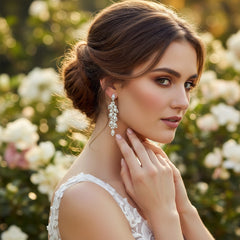 CUBIC ZIRCONIA COLLECTION - CRYSTALLURE CHANDELIER EARRINGS - CZER478