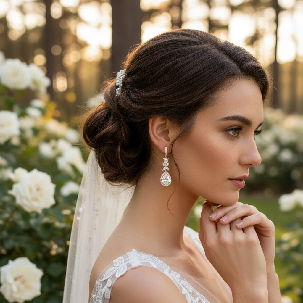 CUBIC ZIRCONIA COLLECTION - CRYSTAL SPARKLE EARRINGS - CZER479