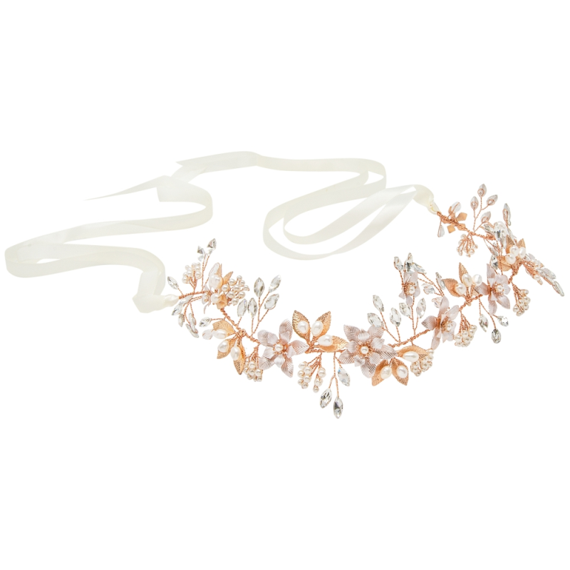 ATHENA COLLECTION - FLORAL ROMANCE HAIRVINE - ROSE GOLD HP158