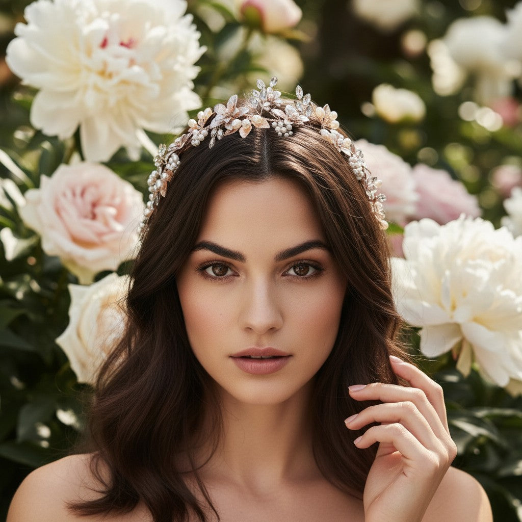ATHENA COLLECTION - FLORAL ROMANCE HAIRVINE - ROSE GOLD HP158