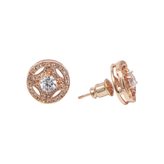 CUBIC ZIRCONIA COLLECTION - MEGHAN SPARKLE EARRINGS - CZER425 ROSE GOLD