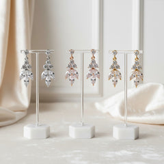 CUBIC ZIRCONIA COLLECTION - DAINTY SPARKLE BRIDESMAID EARRING COLLECTION