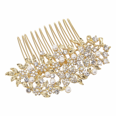ATHENA COLLECTION - VINTAGE CHIC PEARL COMB -HC190 GOLD