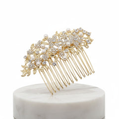 ATHENA COLLECTION - VINTAGE CHIC PEARL COMB -HC190 GOLD