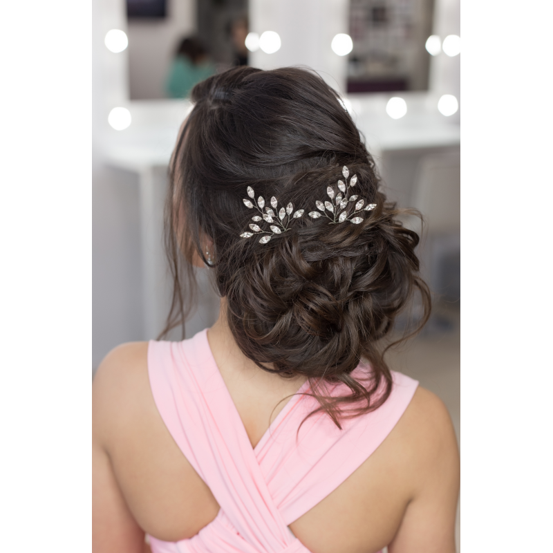 ATHENA COLLECTION - GLITZY GLAM HAIR PINS - BLUSH PINK (HP40)