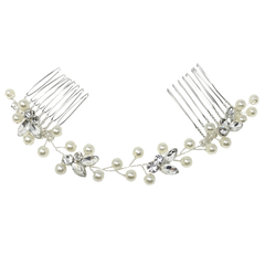 ATHENA COLLECTION - DAINTY PEARL VINE - SILVER (HP160)