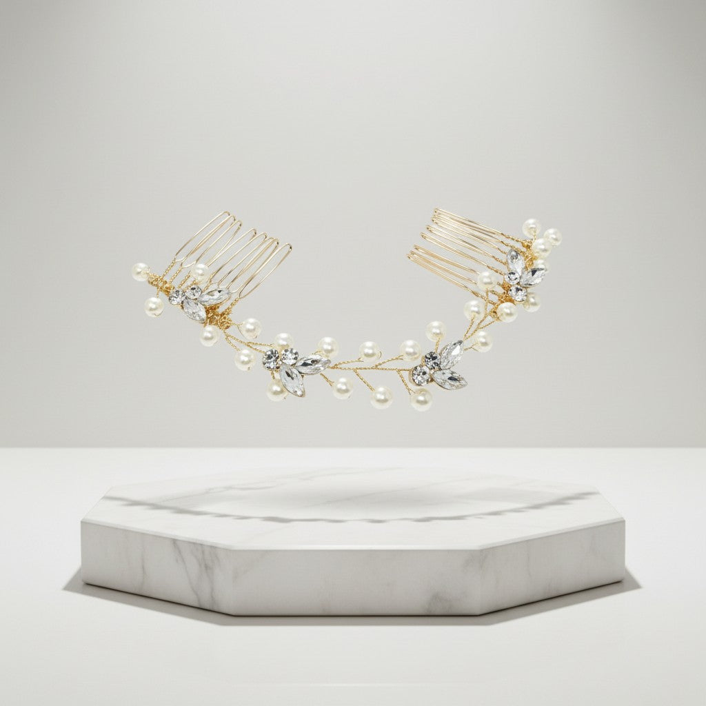 ATHENA COLLECTION - DAINTY PEARL VINE - GOLD (HP160)