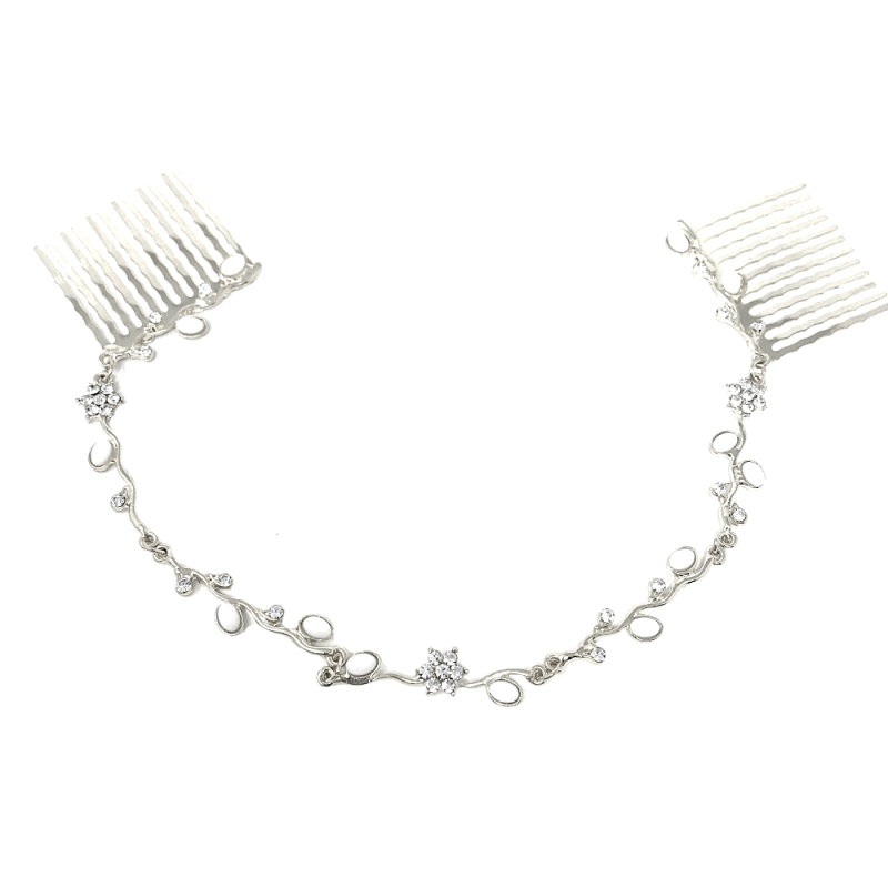 ATHENA COLLECTION - DAINTY CRYSTAL VINE - SILVER (HP161)