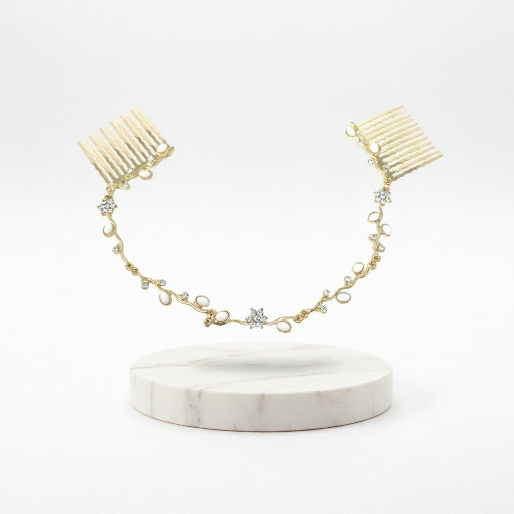 ATHENA COLLECTION - DAINTY CRYSTAL VINE - GOLD (HP161)