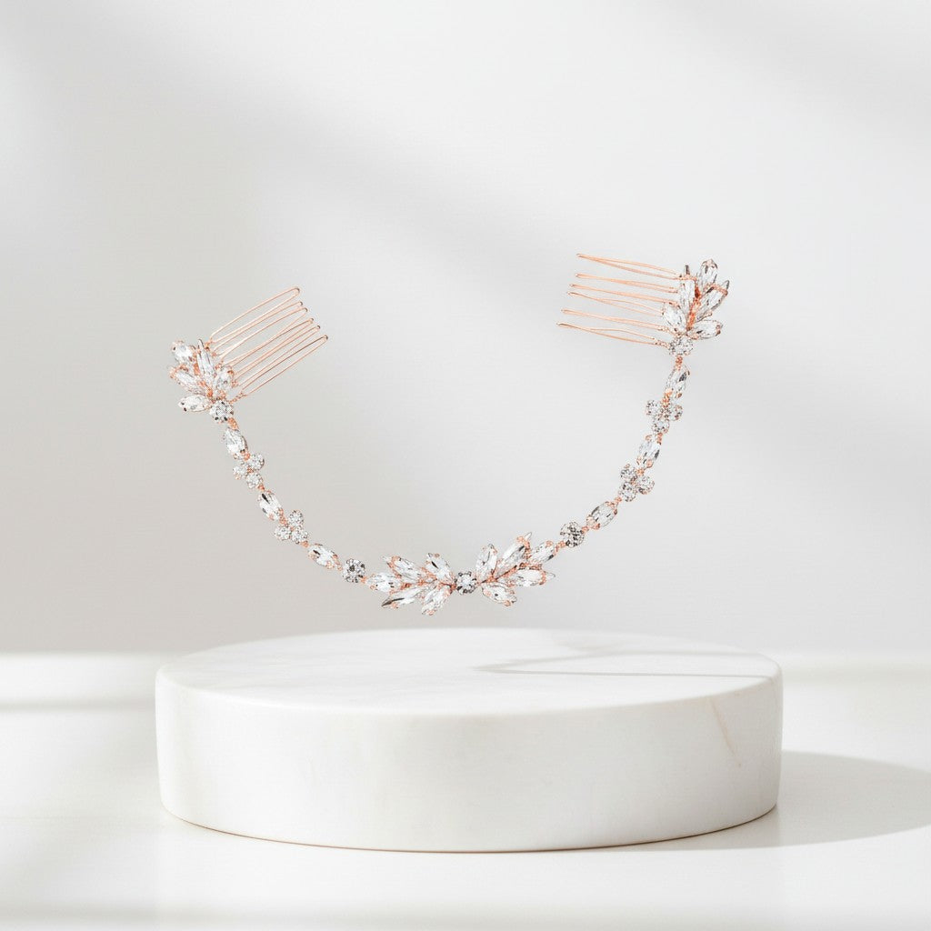 ATHENA COLLECTION - DAINTY CRYSTAL VINE - HC181 ROSE GOLD