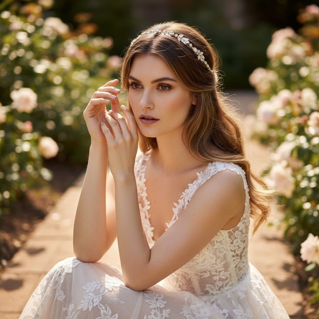 ATHENA COLLECTION - DAINTY CRYSTAL VINE - HC181 GOLD