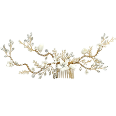 ATHENA COLLECTION - VINTAGE LUXE HAIR COMB - GOLD - HC180