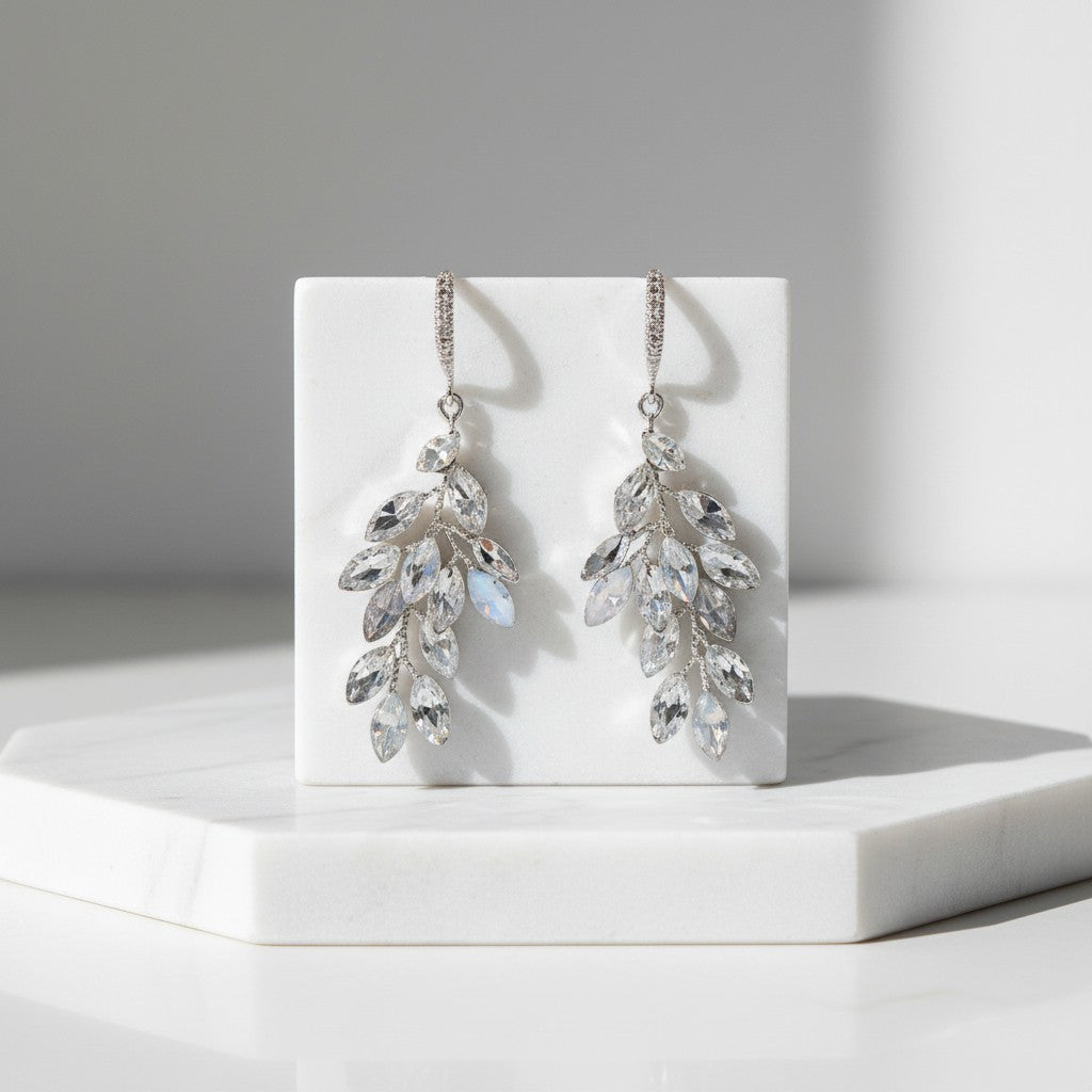 ATHENA COLLECTION - CHIC VINE EARRINGS - (ER489) OPAL