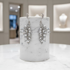 ATHENA COLLECTION - CHIC VINE EARRINGS - (ER489)SILVER