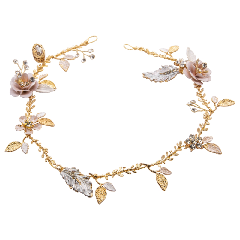 ATHENA COLLECTION - GLITZY PINK BLUSH VINE - HP163 GOLD
