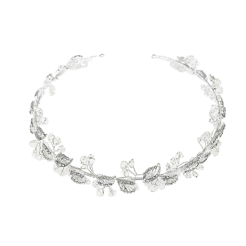 ATHENA COLLECTION - DAINTY CRYSTAL BRIDESMAID VINE - HP167 SILVER