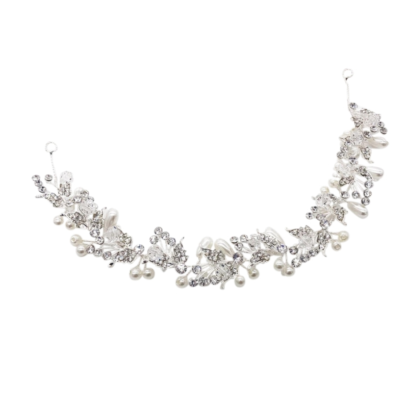 ATHENA COLLECTION - PEARL LUXE HAIR VINE - HP168 - SILVER