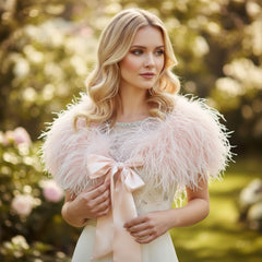 Ostrich Feather Stole - PINK SASSB-SG4