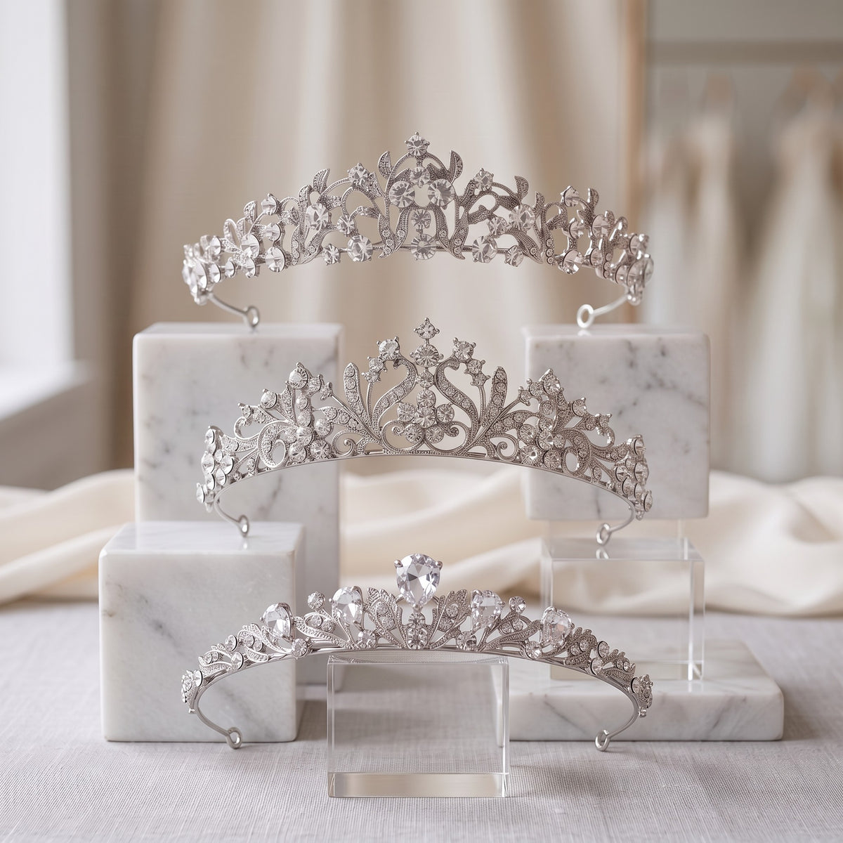 ATHENA - EXQUISITE SILVER TIARA COLLECTION - 1