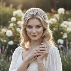 CUBIC ZIRCONIA COLLECTION - SHEER GLAMOUR HEADBAND - AHB16