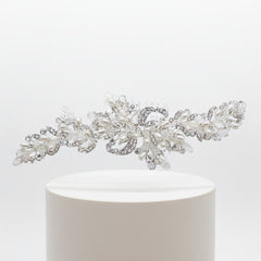 ATHENA COLLECTION - PRECIOUS PEARL HAIR COMB - HC195 - SILVER