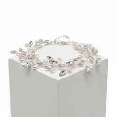 ATHENA COLLECTION - PEARL VINE BRACELET - BRA39 - SILVER