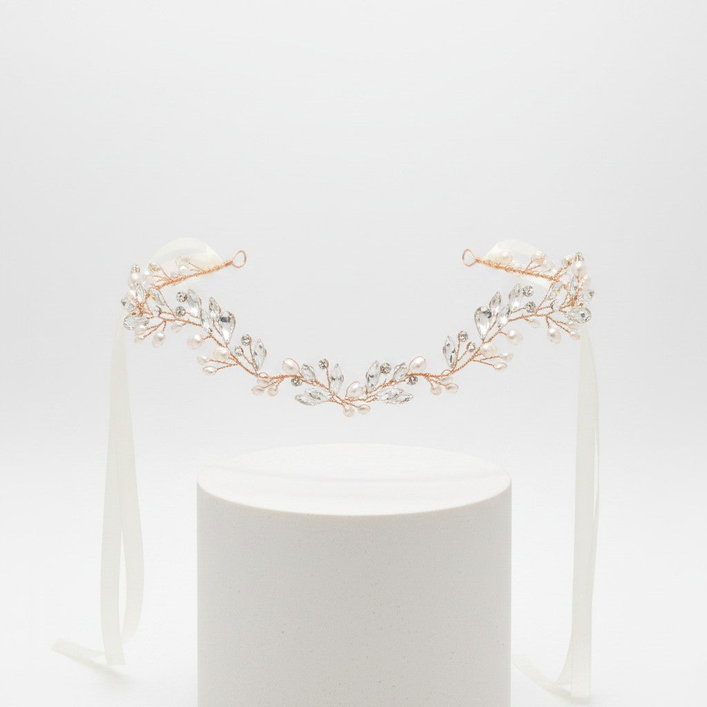 ATHENA COLLECTION - CHIC PEARL VINE  - HP171 - ROSE GOLD